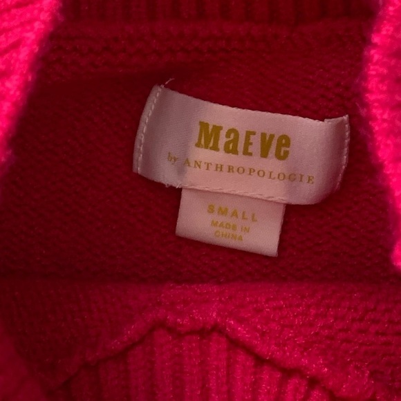 NWT Anthropologie Maeve Crystal Tunic Sweater Pink - Picture 7 of 10